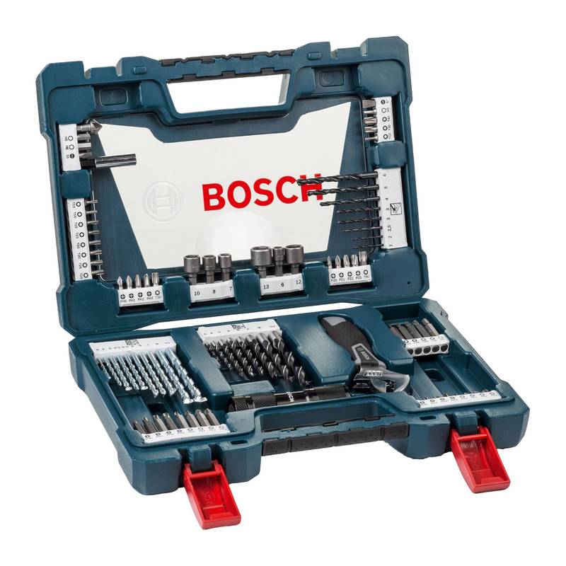 Kit de Pontas e Brocas Bosch V-Line para parafusar e perfurar com 83 unidades